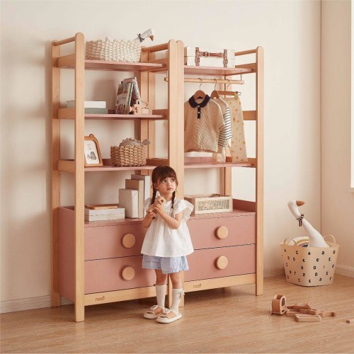 Functional Children s Bookshelf Boori Storage Bookcase in Cherry